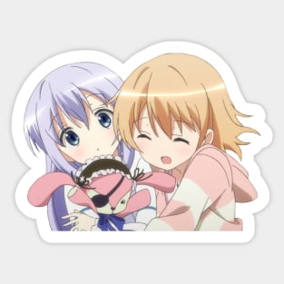 Cocoa and Chino Hug Sticker